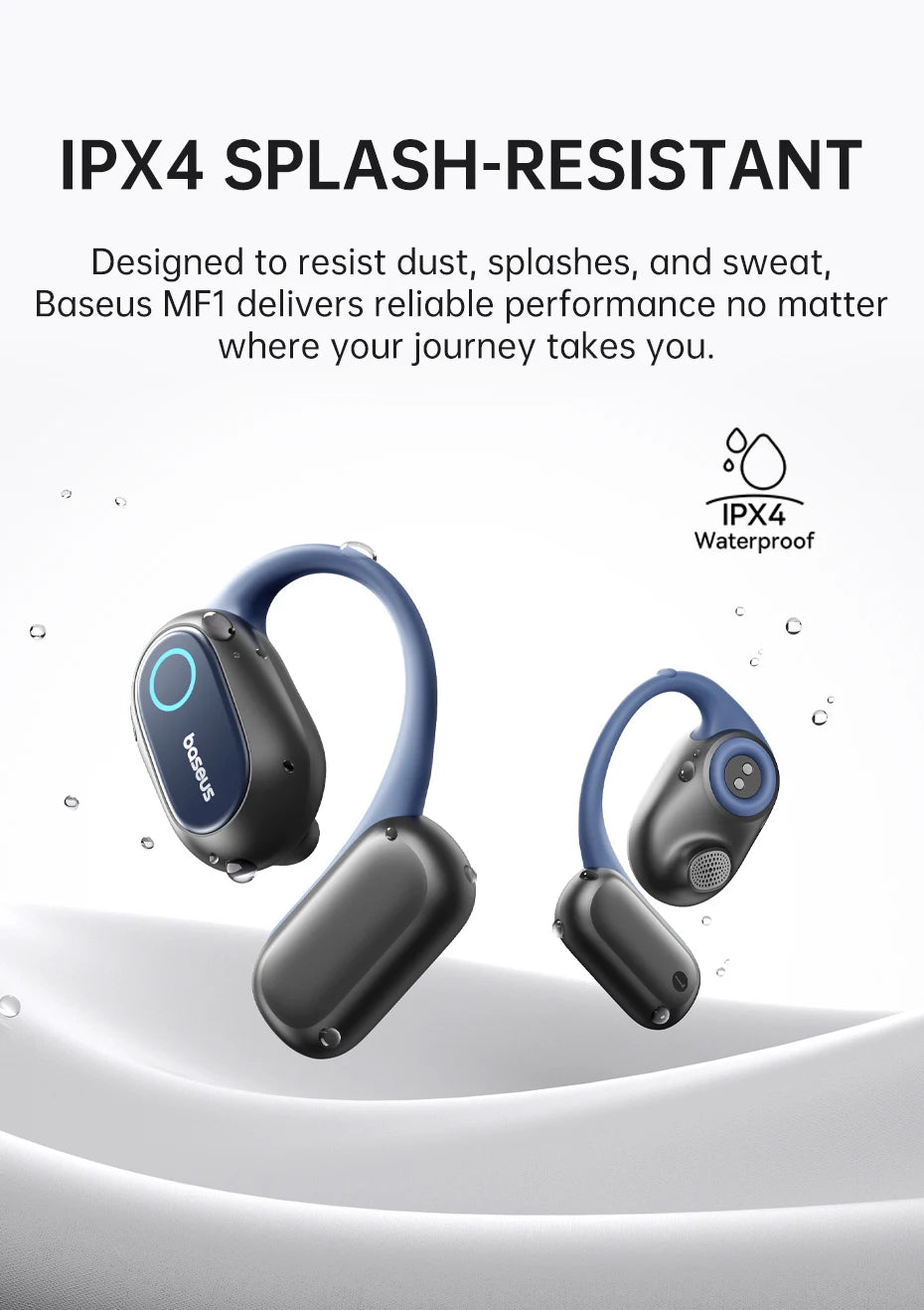 Écouteurs Sans Fil Sport Oreille Ouverte Bluetooth 5.4 — Crochets, Grandes Basses, 60h