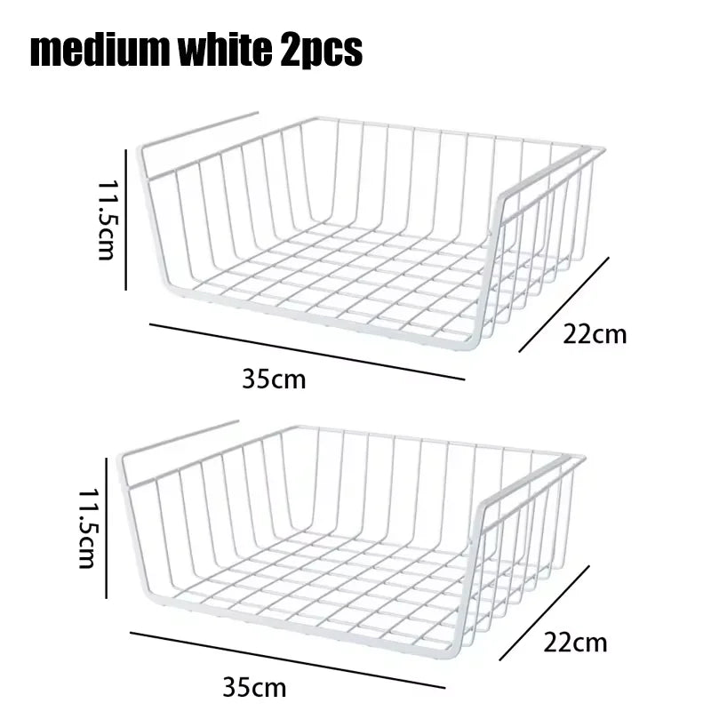Cesto organizador multiusos con fondo de hierro, cesto de almacenamiento para cocina y baño, estante de almacenamiento