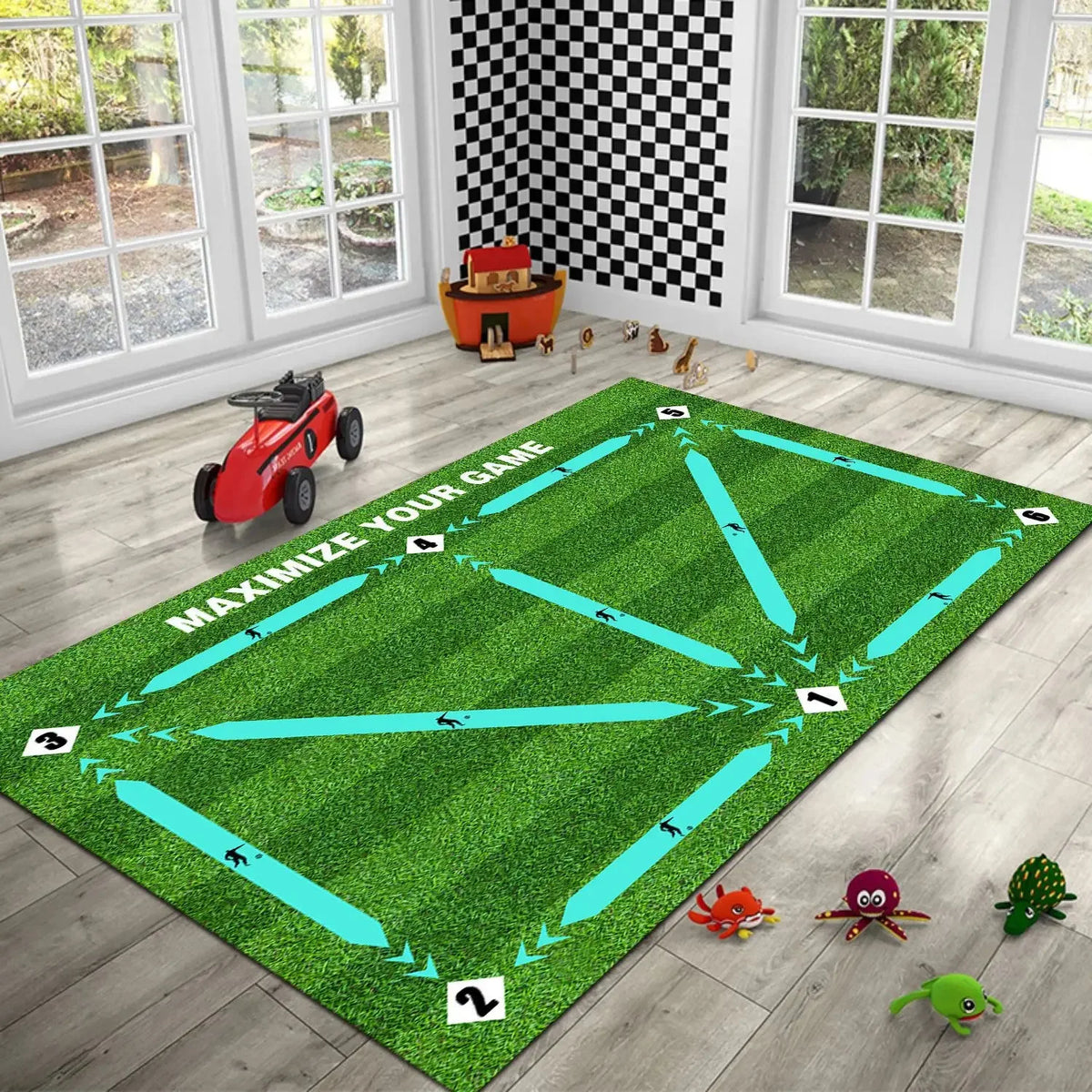 Tapis d’Entraînement Football Antidérapant Pliable — Enfants & Adultes