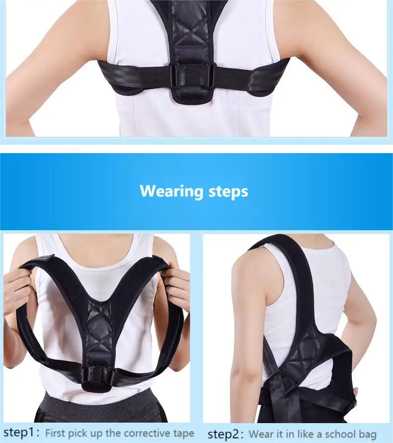 Ceinture Correcteur de Posture Dos Unisexe — Prévention Voussure, Maintien Assis, Respirant