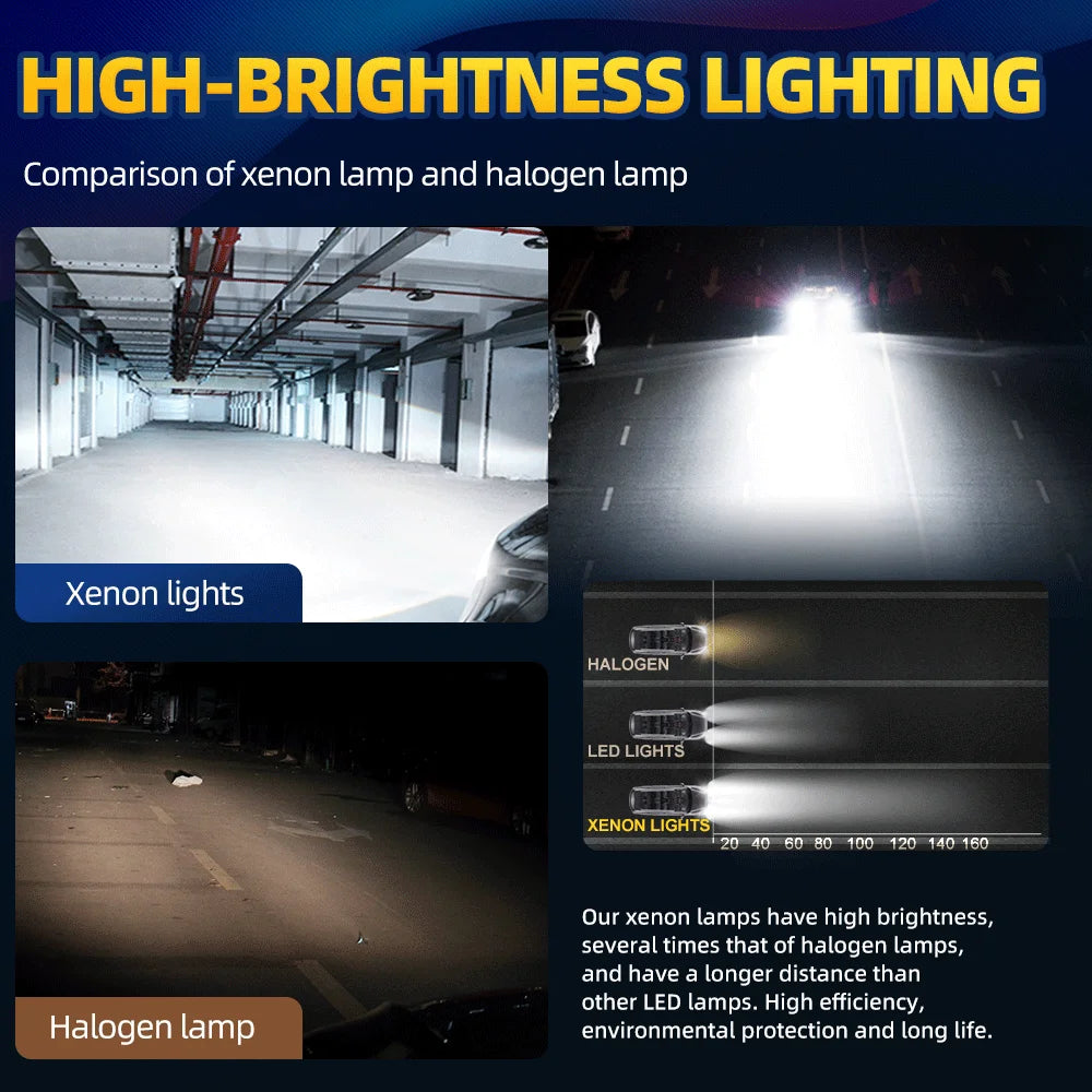 CROSSFOX 2pcs 35W D1S D2S D3S D4S Car Hi/Lo BI HID Xenon Headlight Bulbs Auto Headlamp 4300K 5000K 6000K 8000K 10000K 12000K