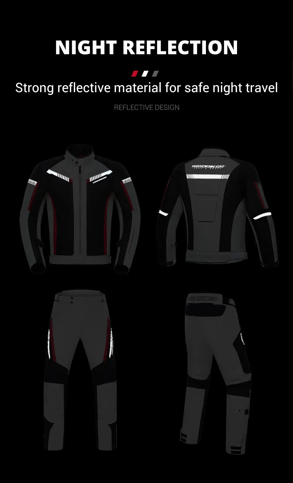 Veste de moto imperméable pour homme — veste de course, pantalon moto portable, protection EVA