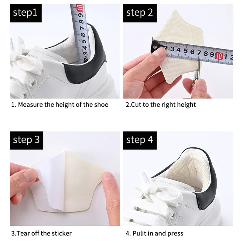 Semelles intérieures Patch coussinets de talon pour chaussures de Sport, autocollant arrière, taille réglable, anti-usure, coussin de pieds, insertion de semelle intérieure, 3 paires/6 pièces