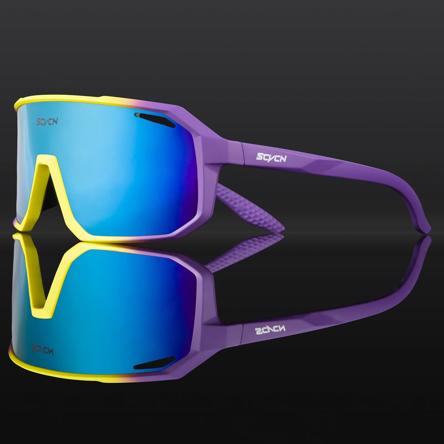 SCVCN Gafas de sol de ciclismo para hombre y mujer, MTB, bicicleta de carretera, gafas de conducción, deportes al aire libre, gafas de correr UV400, gafas de senderismo