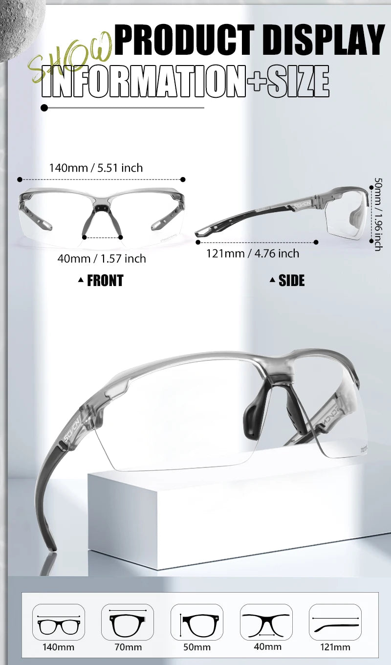 Lunettes de cyclisme photochromiques UV400 — sports de plein air, course, VTT, vélo de route, hommes et femmes