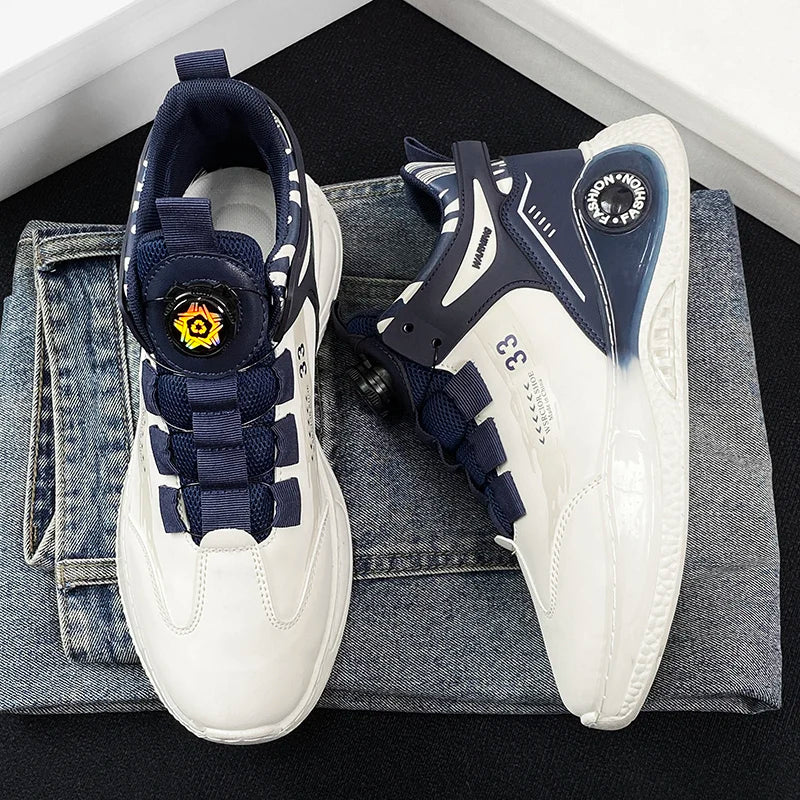 Zapatillas cómodas a juego para hombre, con cordones, giratorias, duraderas, para actividades al aire libre