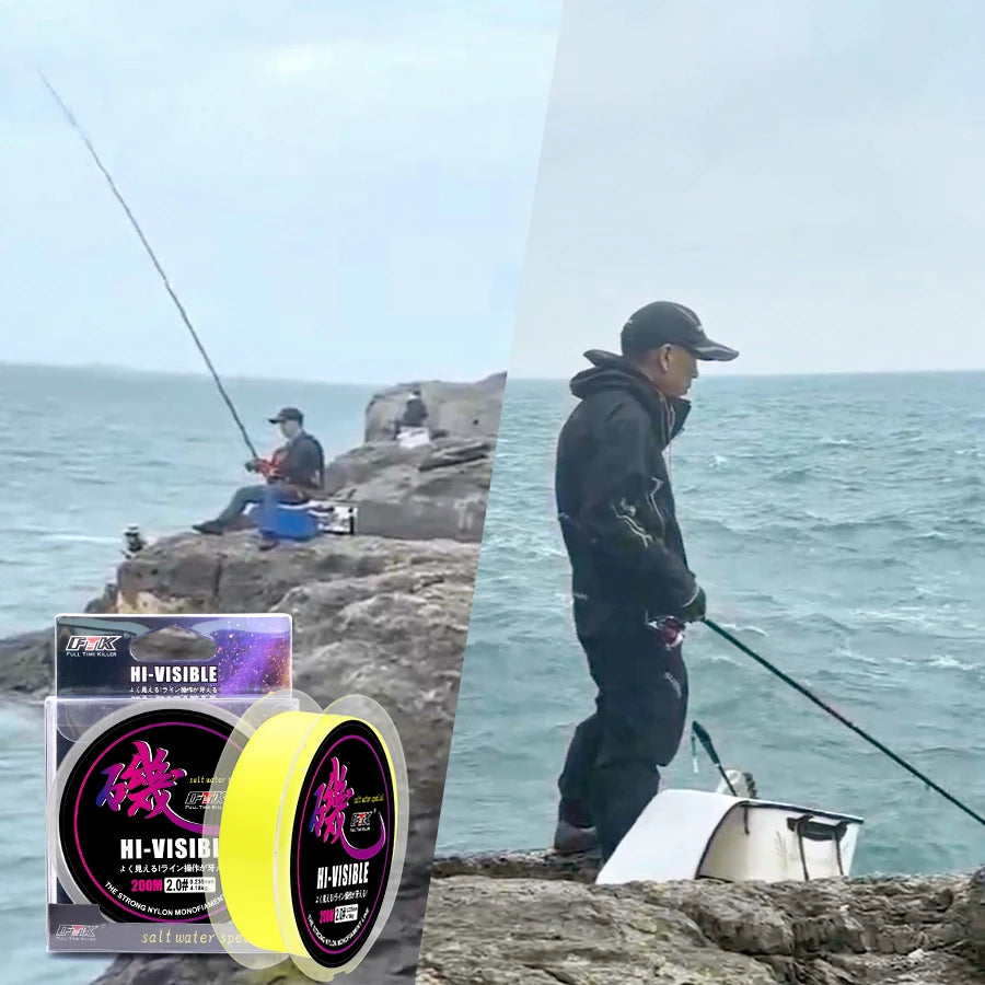 FTK – ligne de pêche en roche de 200M, bateau Semi-flottant pour la pêche en eau salée de mer, équipement de pêche Super résistant à l'usure et solide