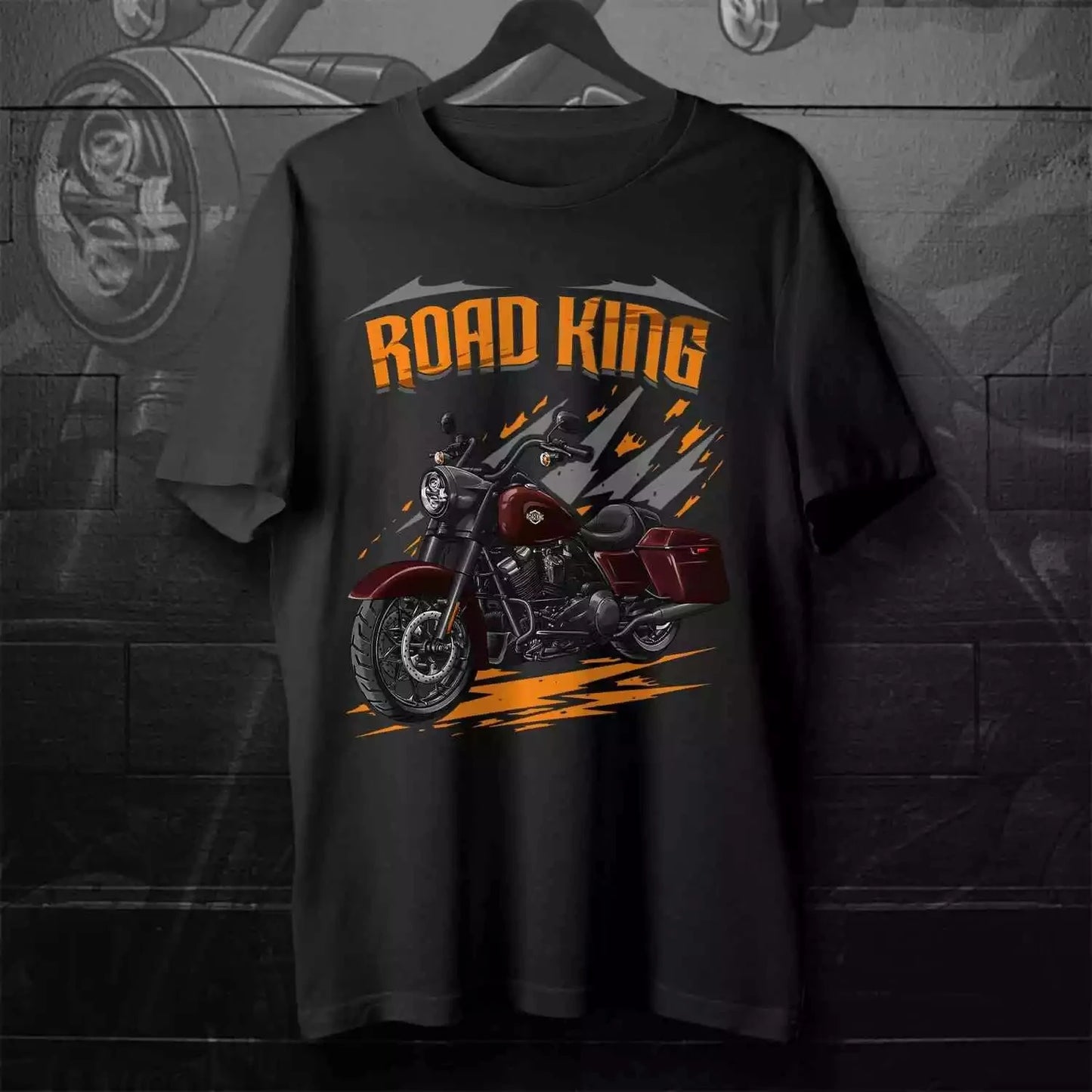 Camiseta de moto H-D Road King Special 2021-2024, 100% algodón, cuello redondo, manga corta, verano, informal, para hombre, ropa de calle