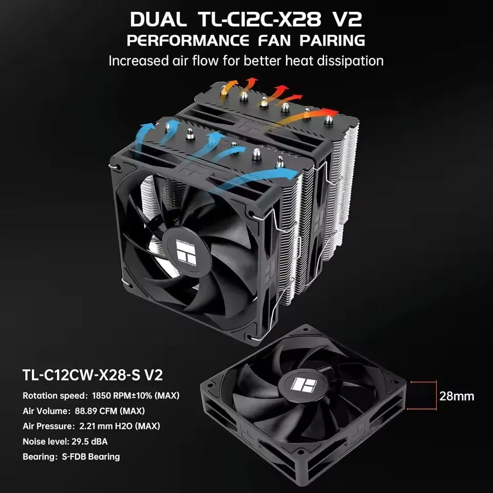 Thermalright Peerless Assassin 120 SE V2 radiateur de refroidissement par air pour boîtier d'ordinateur, prise en charge LGA1851/1700/AM5/AM4 avec ventilateur 120x120x28mm