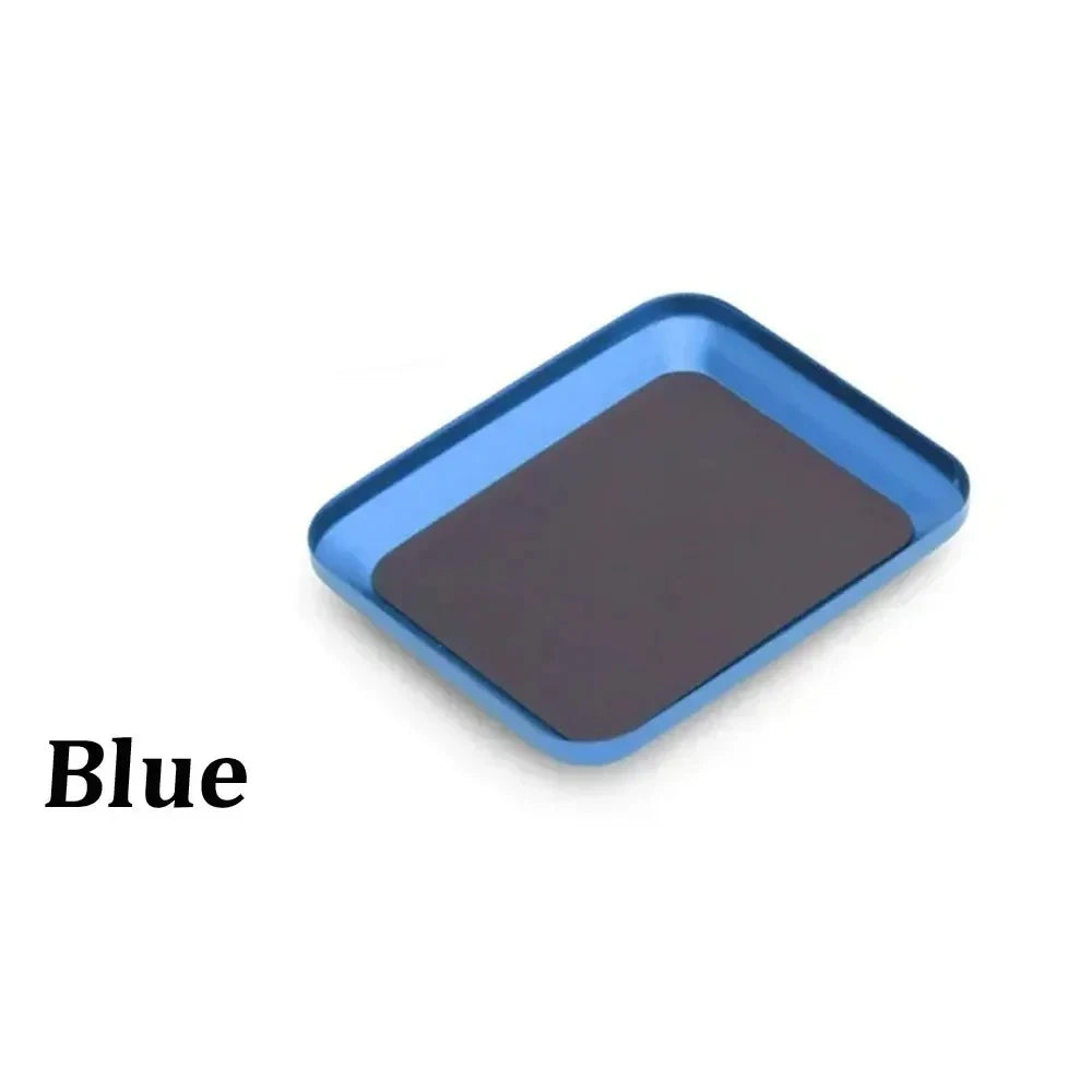 Aluminium Alloy RC Repair Tool, with Magnetic Pad, Screw Tray, Plate Storage Box for Model Airplane, Car and Boat, 1pc