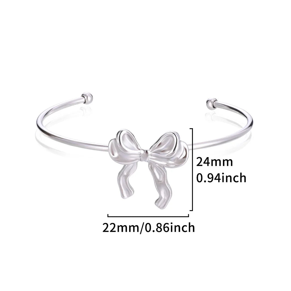 Exquisite Classic Bump Pattern Opening Bracelets for Women, Gold Color Stainless Steel Cuff Hand Ornament Gift