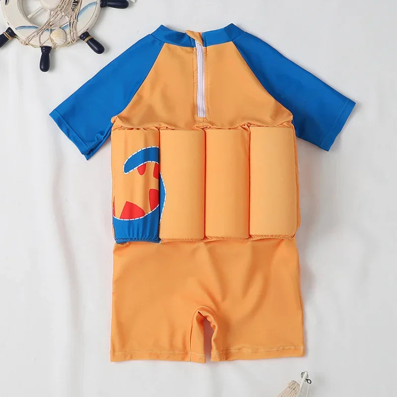 Maillot de Bain Flottabilité Enfant — Dessin Animé, Une Pièce, Protection Anti-Éruption, Garçon & Fille