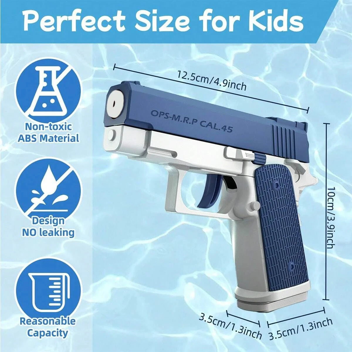 Pistolas de agua M1911, pistolas de juguete, pistolas de chorro, juegos de disparos para piscina de verano y playa, juguetes de exterior, pistola de agua para niños y adultos