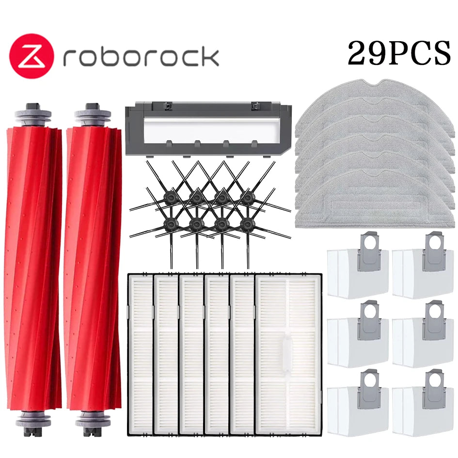 Main side brush, mop, Hepa filter, dust bag, cleaning roller brush for Roborock S7 Maxv Ultra S7 Pro Ultra, Robot Vacuum Cleaner accessories