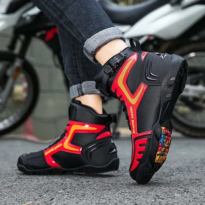 Bottes Moto Homme Mi-Mollet Respirantes — Nouvelle Collection 2024