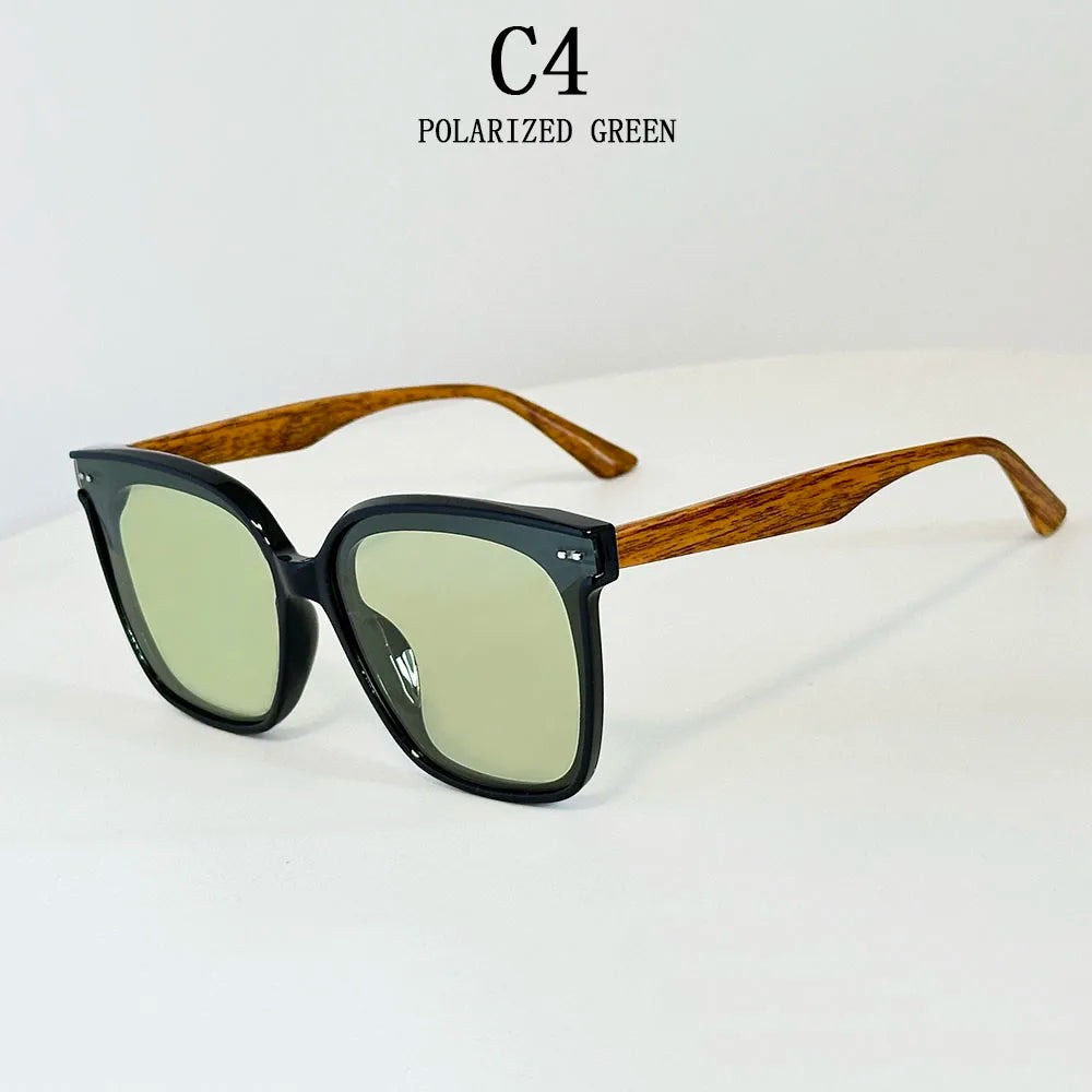 Lunettes de soleil polarisées œil de chat pour femmes — rétro, surdimensionné, carré, mode
