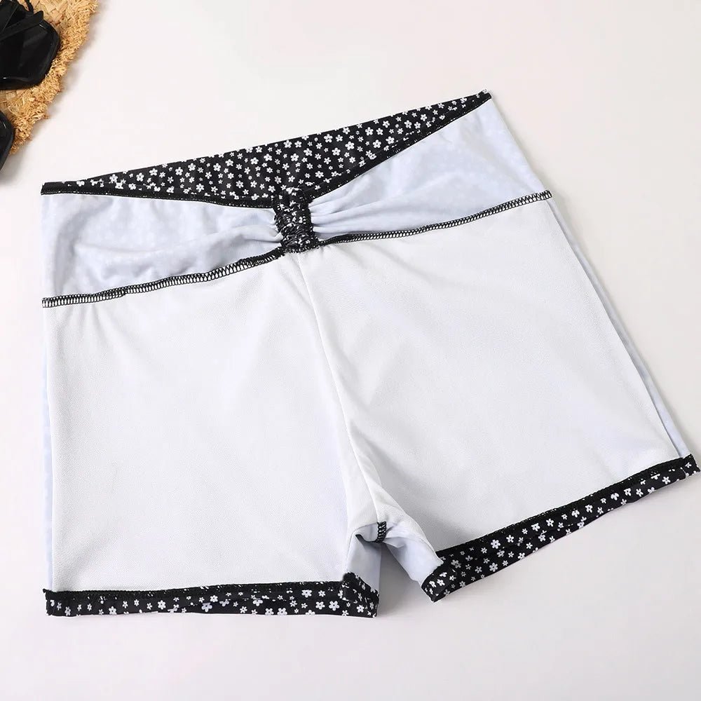 2025 taille haute Bikini maillot de bain femmes Push Up Bikini maillot de bain fleuri imprimé Bikini boxeurs maillots de bain maillot de bain maillot de bain