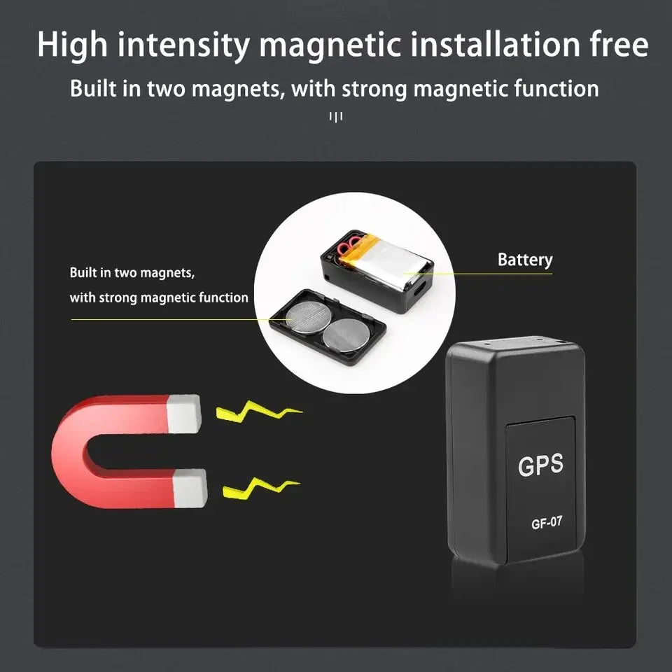 Mini dispositivo de rastreo Gps portátil Gf07, localizador Gps de vehículos, magnético potente, antipérdida, posición Gps precisa, aplicación