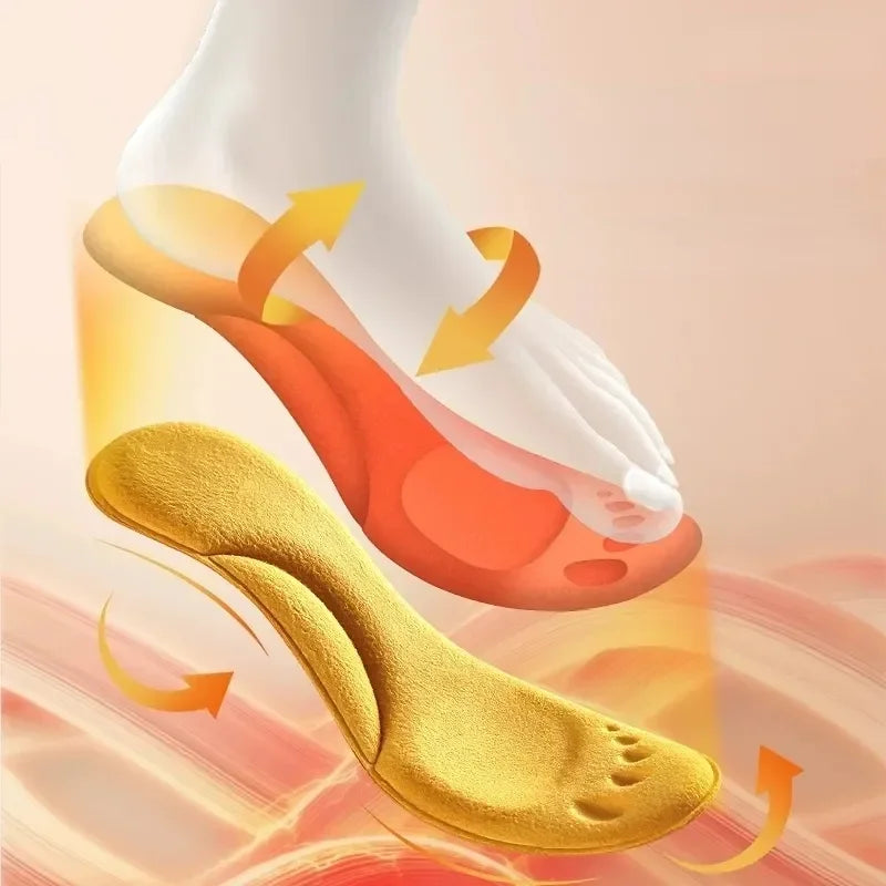 Semelles Latex Massage 4D — Poils Chauds, Course & Voute Plantaire