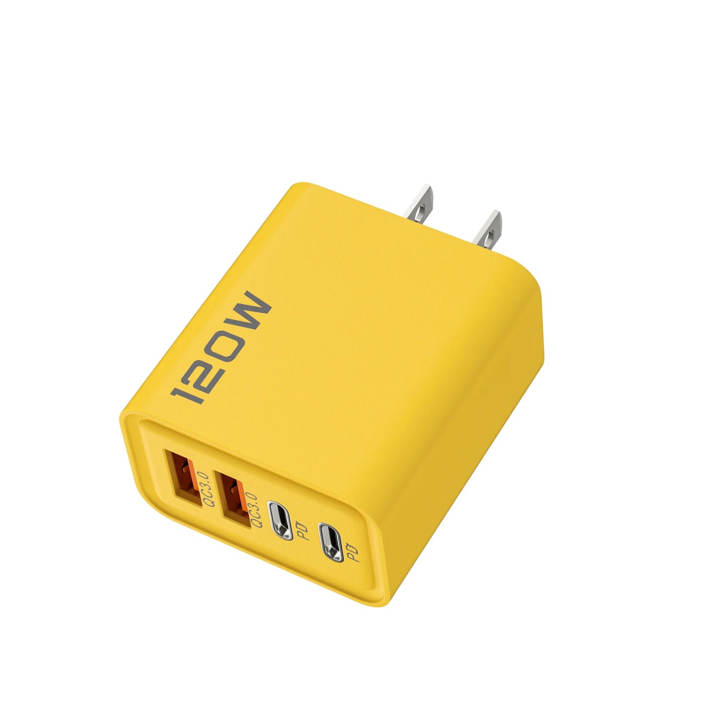 Cargador rápido USB de 120W en total, 4 puertos PD, carga rápida USB 3.0, tipo C, enchufe universal de pared para UE, EE. UU., Reino Unido, adaptador de carga USB C.