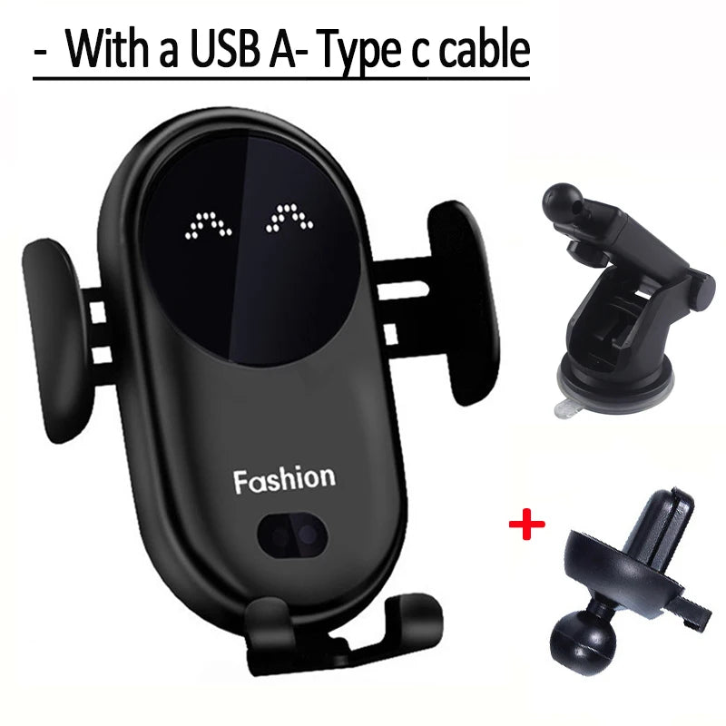 30W Wireless Car Charger Mount, Air Vent Phone Holder, Rotatable, Smart Infrared, Fast Wireless Charging