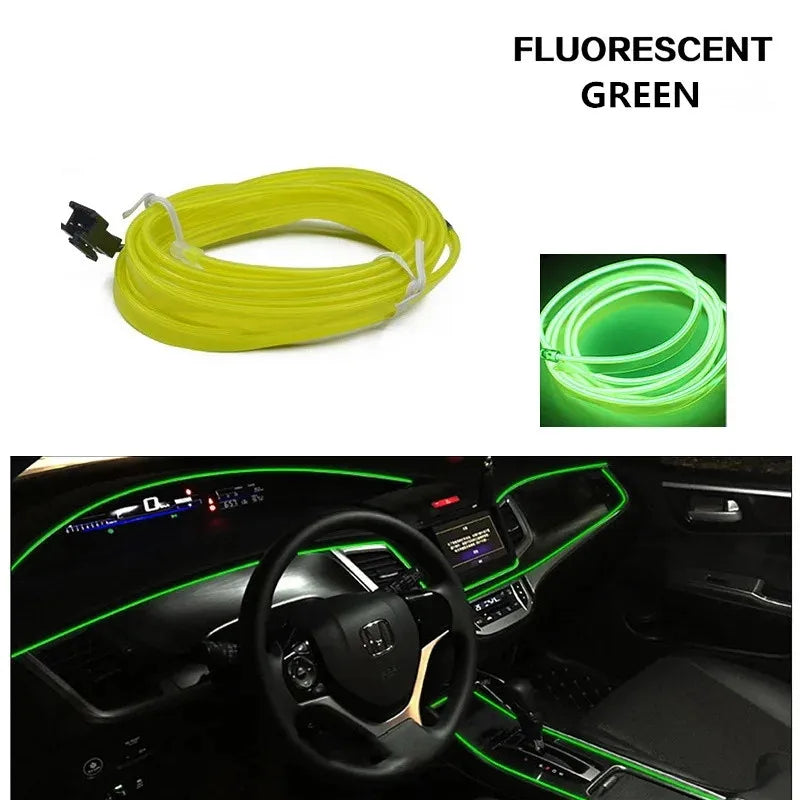 Decorative Car Interior Lamp Strips, 1M 2M 3M 5M, Ambient Light, Cold Light, Dashboard Console, Automotive LED Ambient Lights