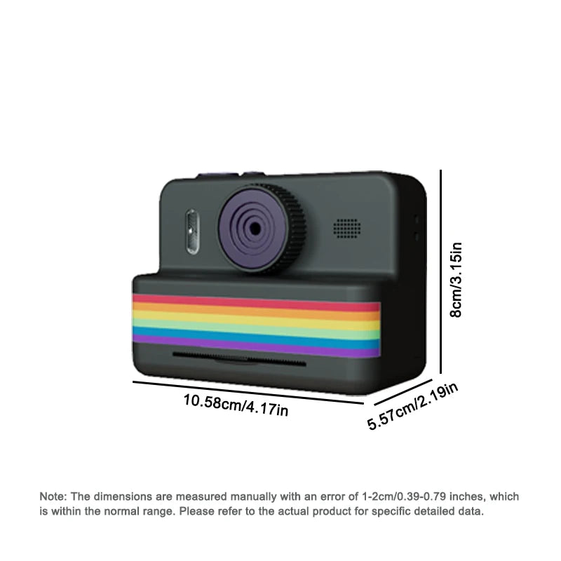 Cámara digital para niños para fotografía Mini impresora térmica portátil Impresión instantánea Cámara de fotos para niños Juguete de video HD de 2.8 pulgadas Regalos