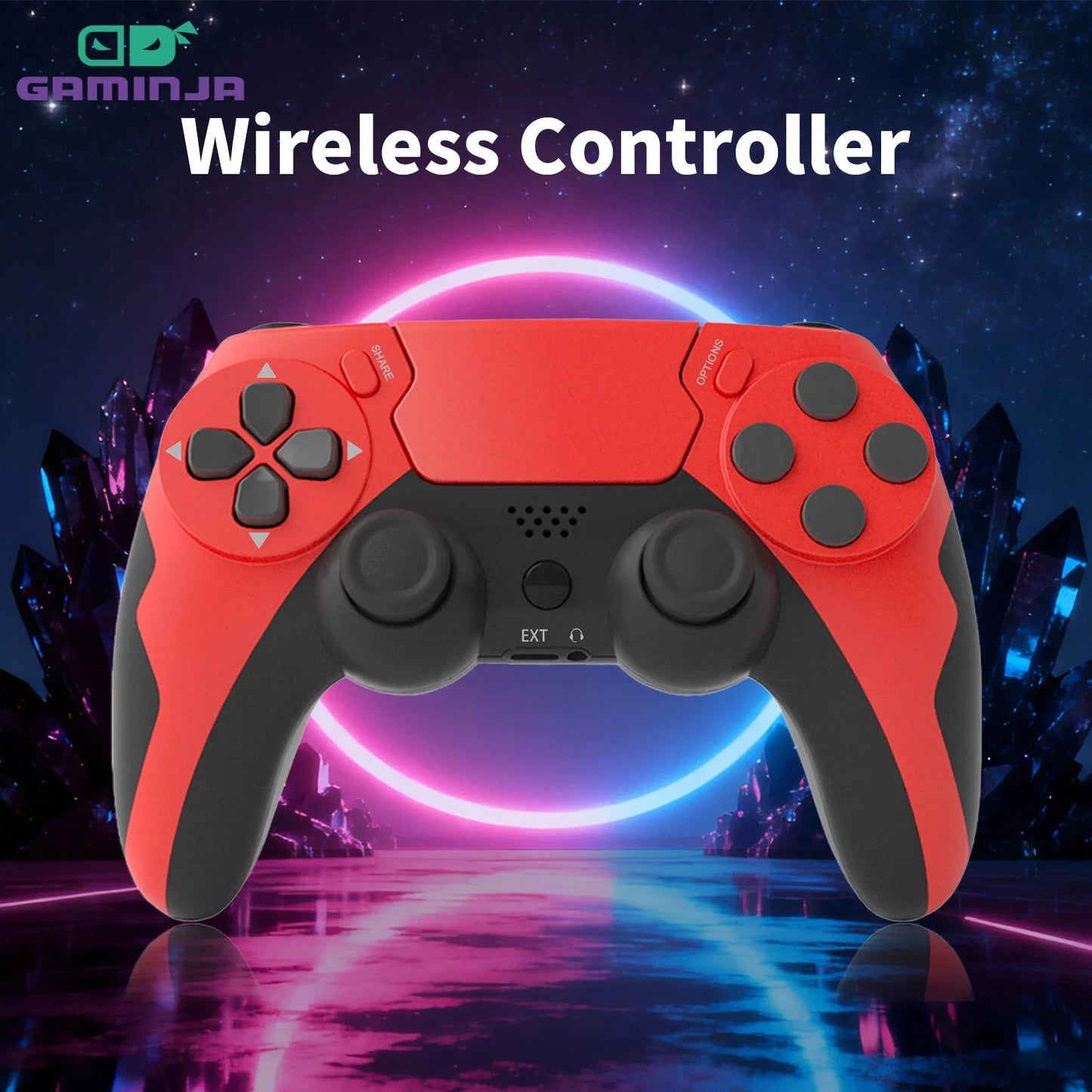 Manette de jeu sans fil — gyroscope six axes, compatible consoles et PC, double vibration