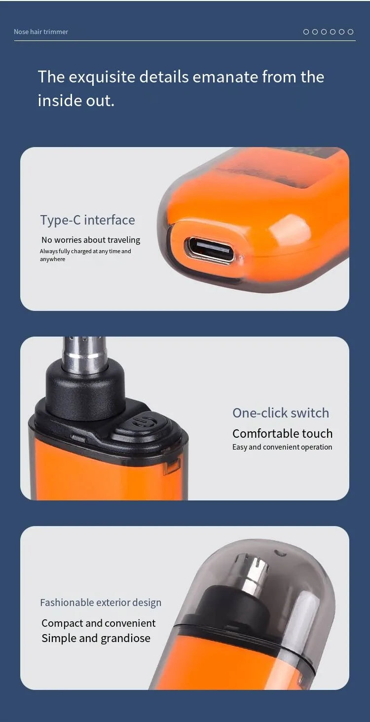 Tondeuse à poils de nez tondeuse Portable pour le nez Mini tondeuse à cheveux de nez et d'oreille tondeuse de nez Portable tondeuse Rechargeable pour homme
