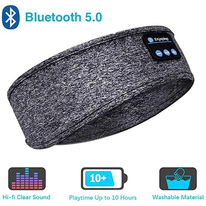 Écouteurs sans fil Bluetooth, bandeau de couchage, casque de musique, doux, élastique, confortable, bandeau de sport, casque de musique
