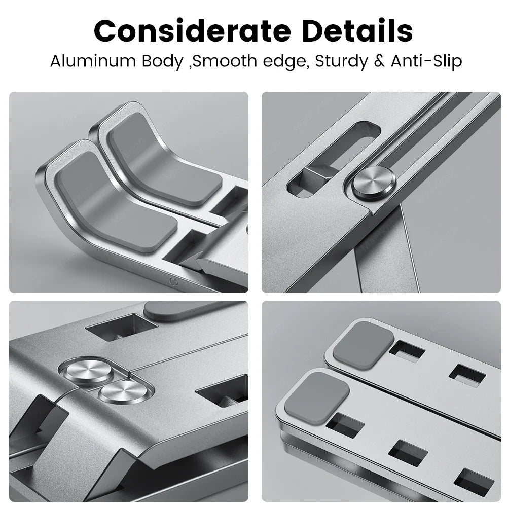 Support ordinateur portable en aluminium réglable — refroidissement, lévitation, accessoires bureau