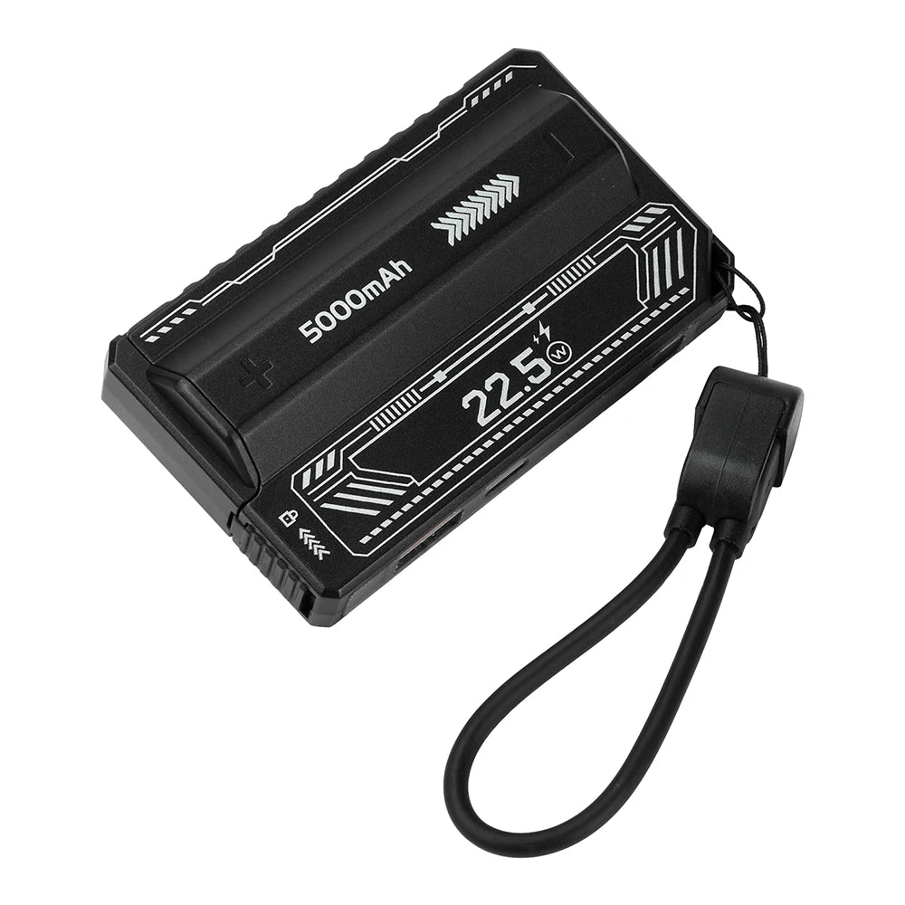 Boîtier de batterie externe 21700 PD 20W, charge rapide, câble intégré, batterie externe détachable, boîtier de batterie DIY (sans batterie)