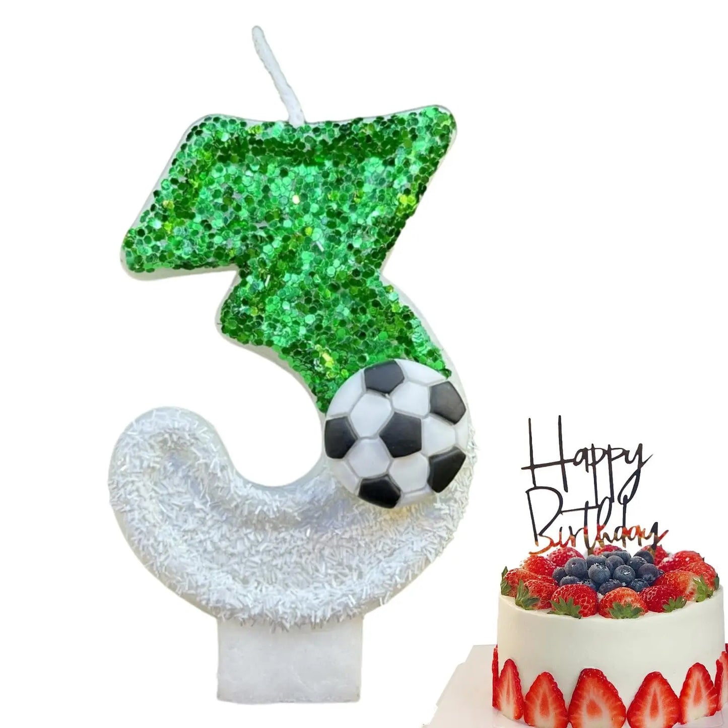 Football Birthday Number Candles, cake number candles, decorative candles, cake topper decoration for birthday