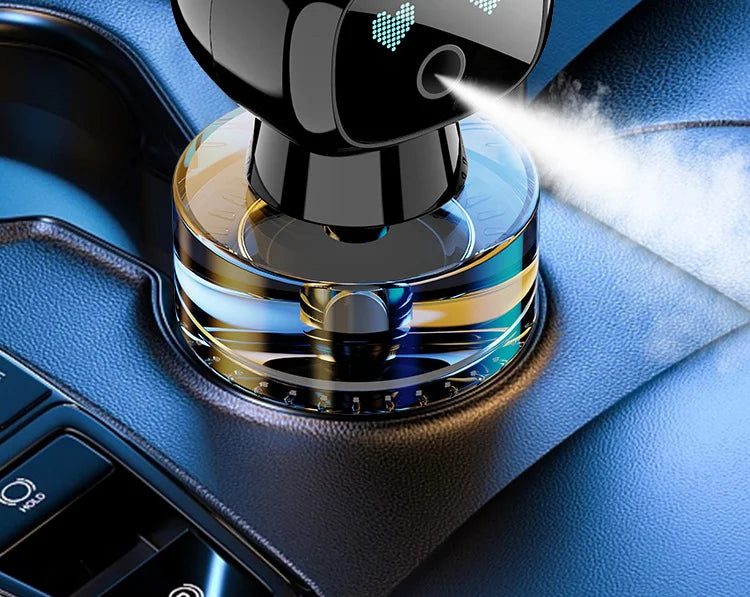 Désodorisant de voiture Intelligent diffuseur d'arôme de voiture Rechargeable AI yeux intelligents 4 niveaux de diffuseur de voiture Intelligent réglable cadeau