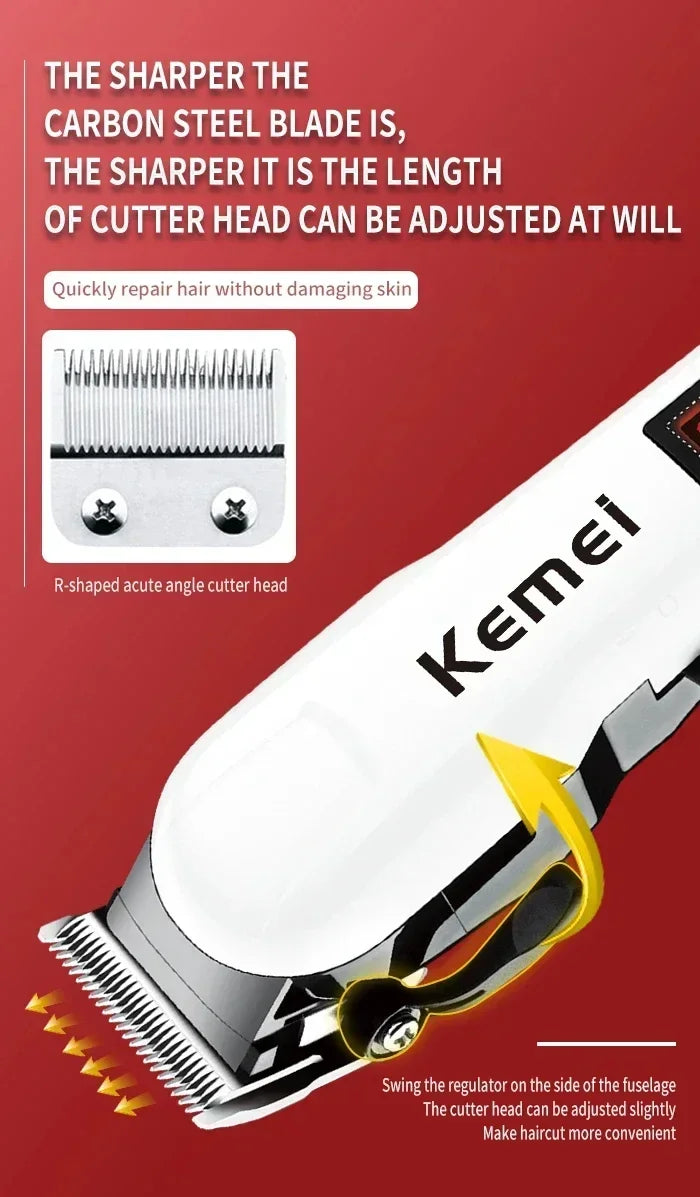 Tondeuse à cheveux sans fil rechargeable — tondeuse barbe électrique puissante, hommes