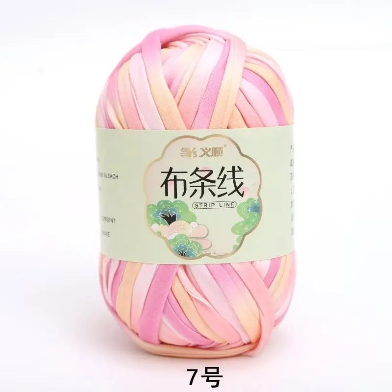 D & D Hilo de tela de 100 g/bola, hilo de tela para camiseta para ganchillo, tejido de punto, hilo de color sólido, proyectos de arte, cesta, bolsa, bricolaje manual
