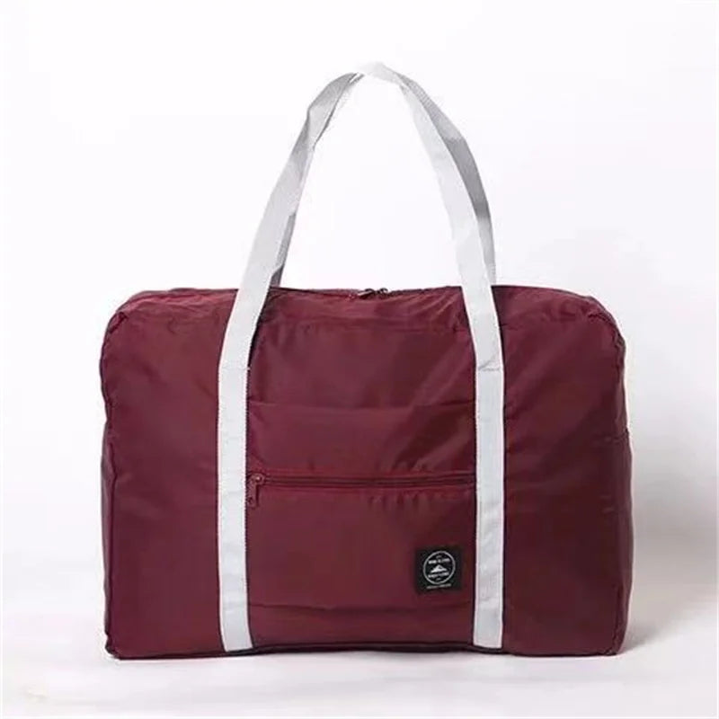 Large Foldable Travel Tote, Travel Storage Bags, Carry-on Luggage, Clothing, Handbags, Picnic, Moving