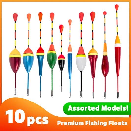 Ensemble de 10 Flotteurs de Pêche — Taille Mixte, Bouée Bobber