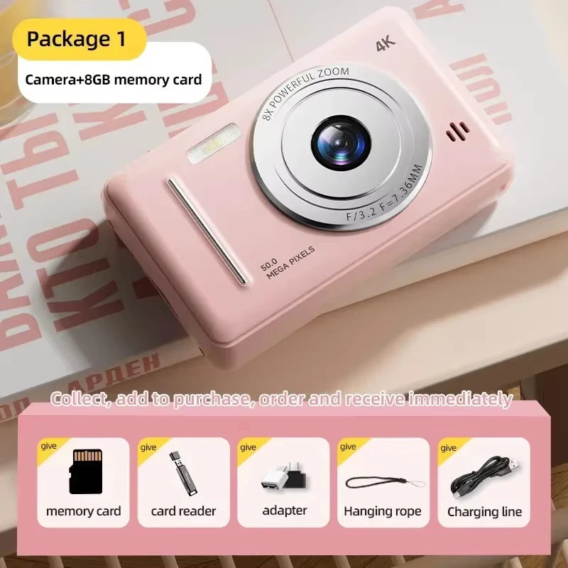 Cámara digital Xiaomi 4K Retro CCD portátil de nivel de entrada con doble cámara Flash de 50 millones de píxeles y enfoque automático