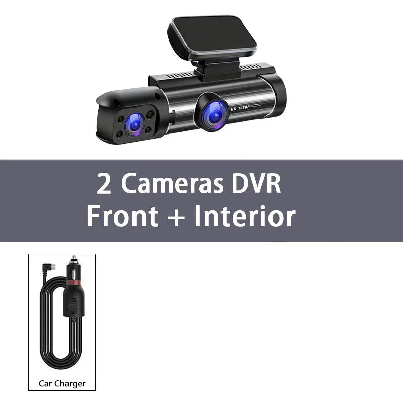 Dashcam HD 1080P Double Objectif Cabine — Mini DVR Boîte Noire Intérieur