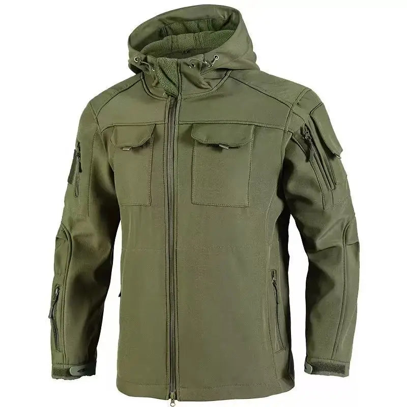 Vestes polaires de Combat militaire tactique d'hiver pour hommes, manteau chaud de randonnée en plein air, Camping, escalade, multi-poches, Trekking décontracté