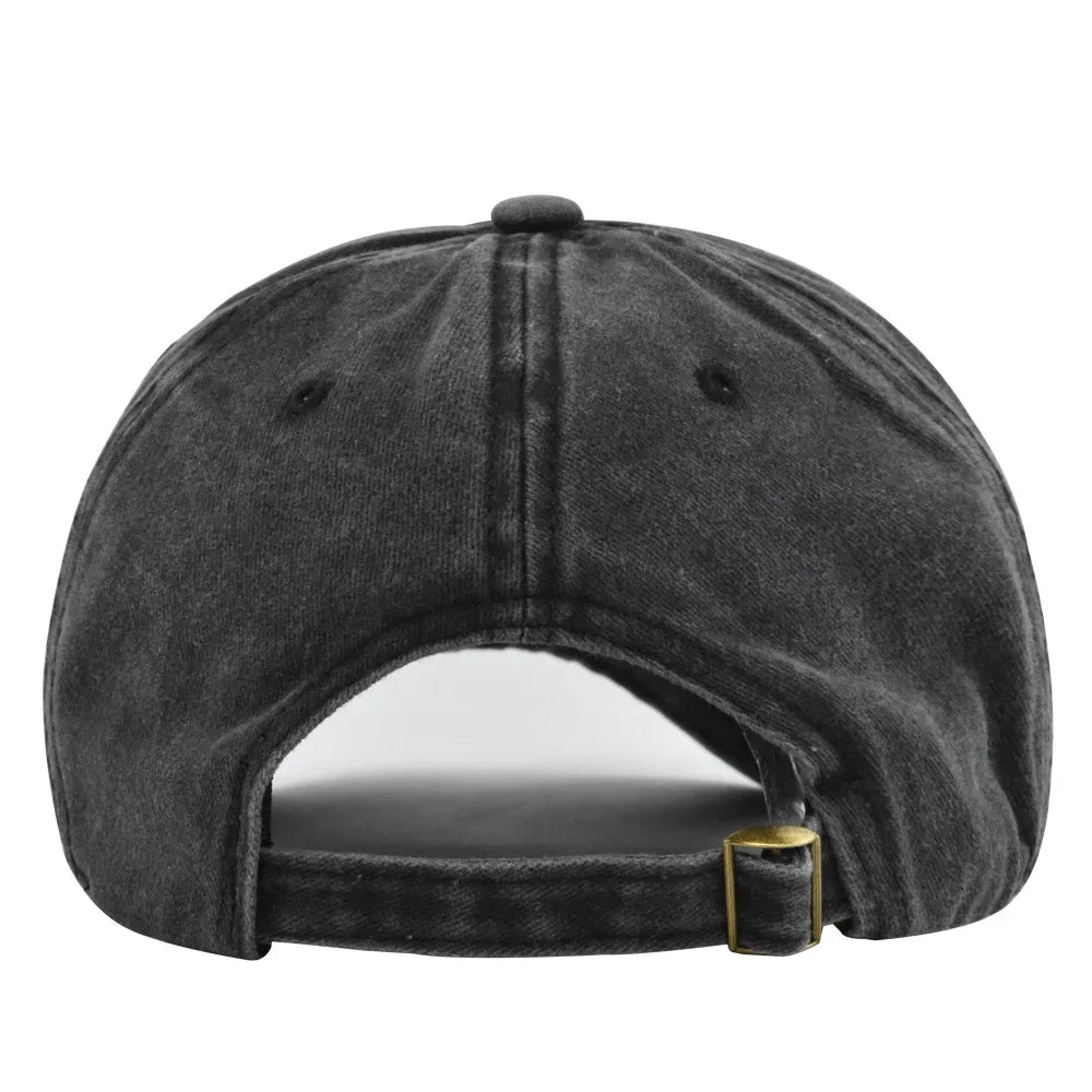 Men Women Embroidered Letter Baseball Cap Vintage Fashion Solid Adjustable Outdoor Sports Snapback Hat Distressed Gorras