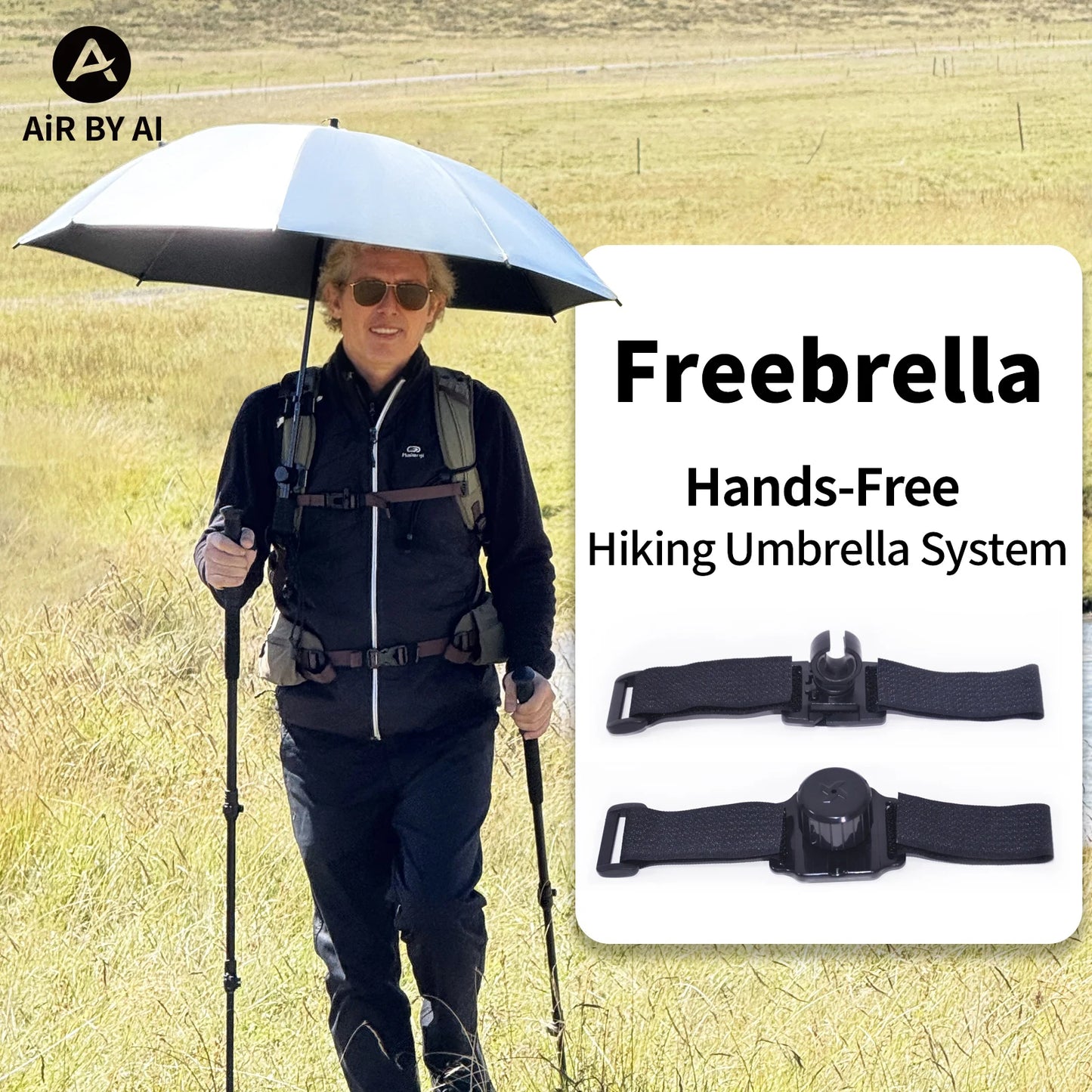 Clip Parapluie pour Sac à Dos Mains Libres — Randonnée & Trekking Léger