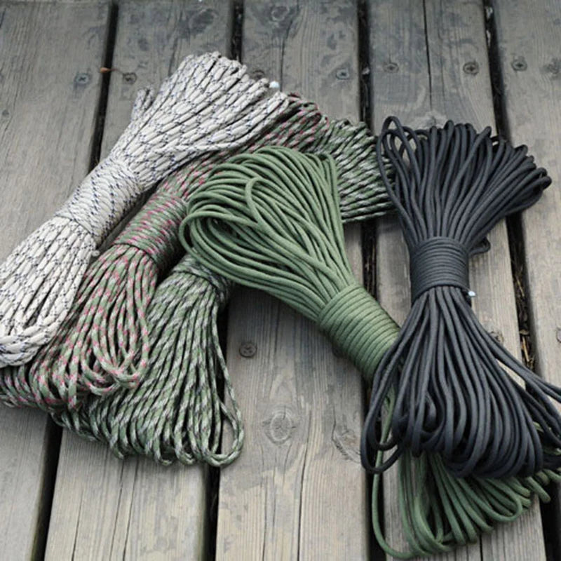 Corde paracorde 5/15/30m, 7 brins, 4mm, militaire tactique 550, cordon de Parachute, accessoires de Camping, ligne de Bracelet de survie en plein air, bricolage