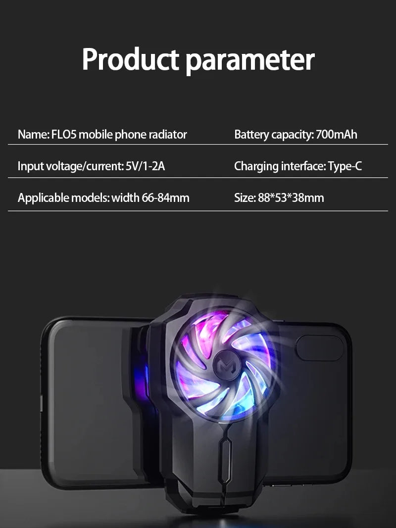 DL05 — Refroidisseur Téléphone & Tablette Radiateur USB Type-C 7500 tr/min