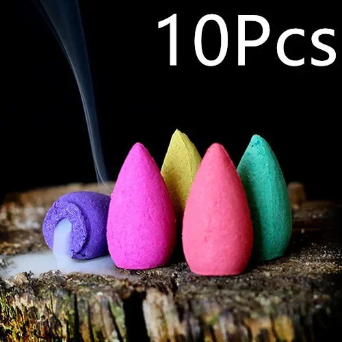 Mixed natural incense Rose jasmine lavender Osmanthus Sakura backflow cone smoke tower backflow incense incense ball