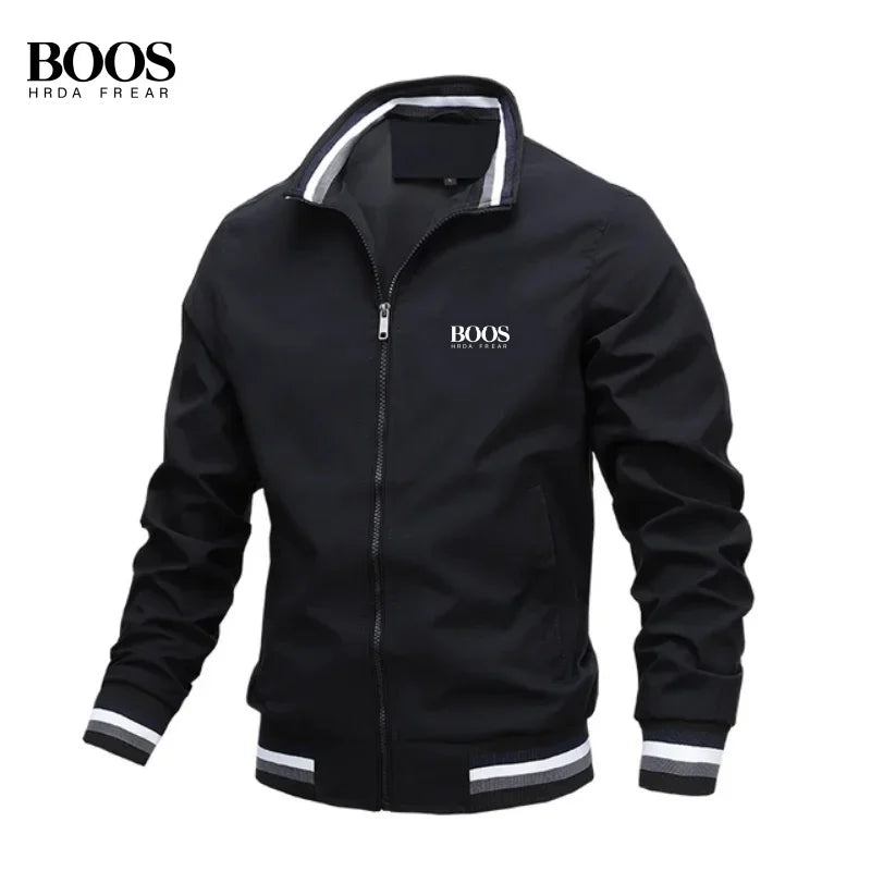 Men's high-end embroidered zipped jacket, luxurious and fashionable baseball top, casual outdoor sports, high quality, autumn