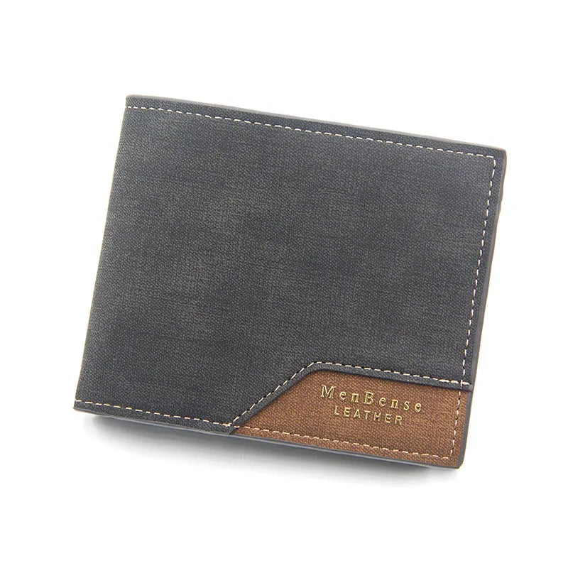 Portefeuilles Courts pour Hommes, Porte-Monnaie Fin Classique, Porte-Photo, Petit Portefeuille Masculin, Porte-Cartes de Qualité, Portefeuilles en Cuir Givré pour Hommes