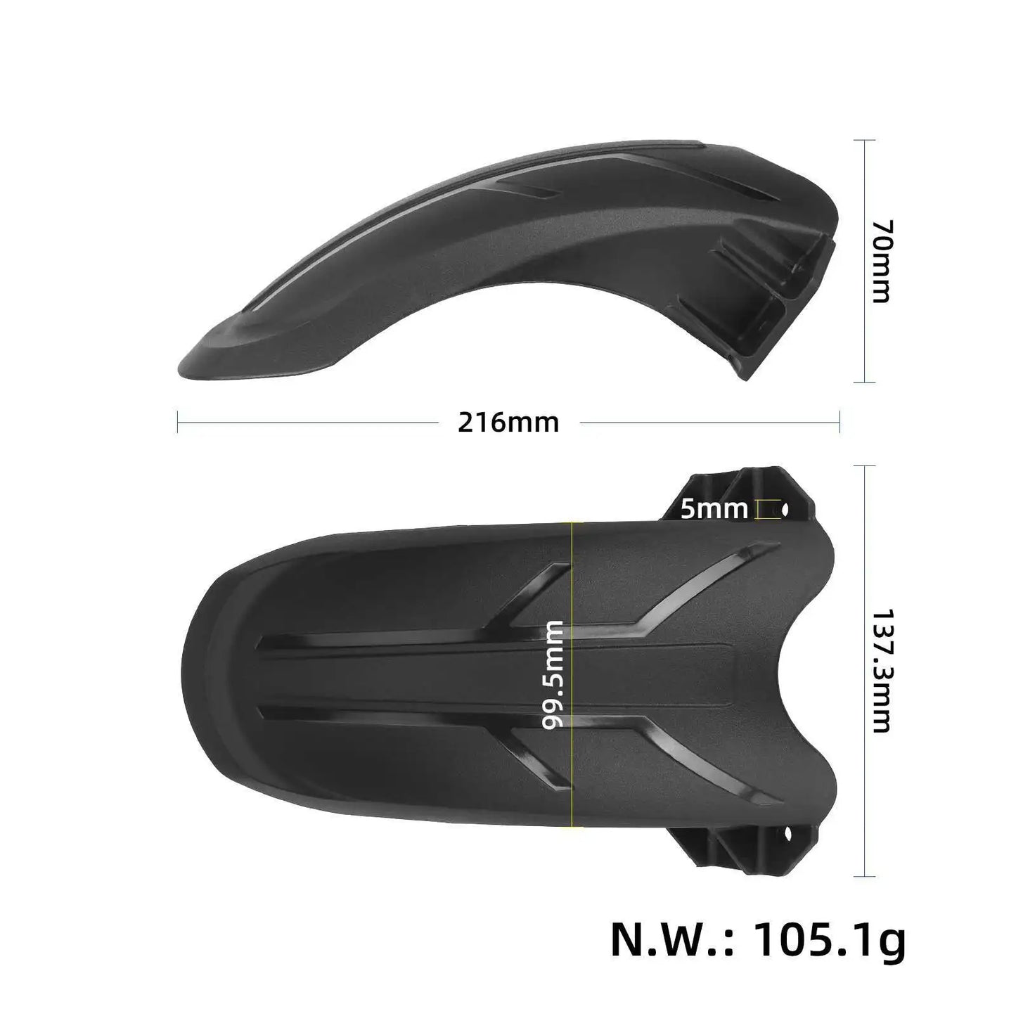 Guardabarros delantero/trasero, protección contra salpicaduras de agua, para patinete eléctrico Kukirin G2 Max, piezas de repuesto