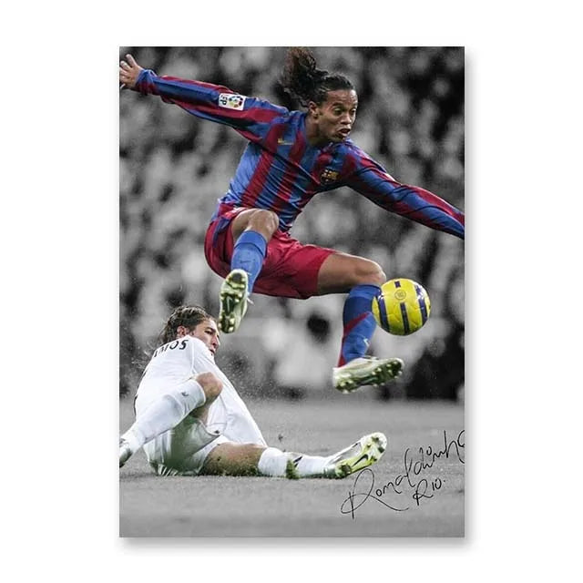 Affiche Toile Star Football — Décoration Murale Moderne Sans Cadre